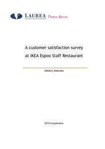 a customer satisfaction survey at ikea espoo staff restaurant