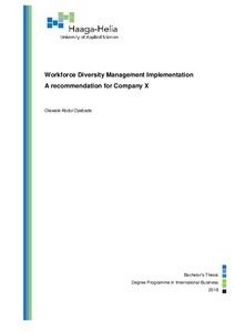 workforce diversity thesis