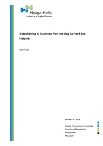 dog cafe business plan pdf