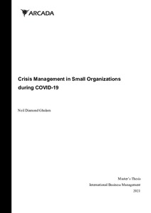 crisis management dissertation