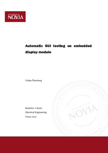 Automatic GUI testing on embedded display module